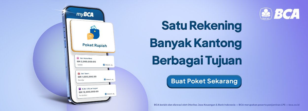 BCA Luncurkan Poket Rupiah di myBCA, Permudah Nasabah Atur Dana Secara Digital