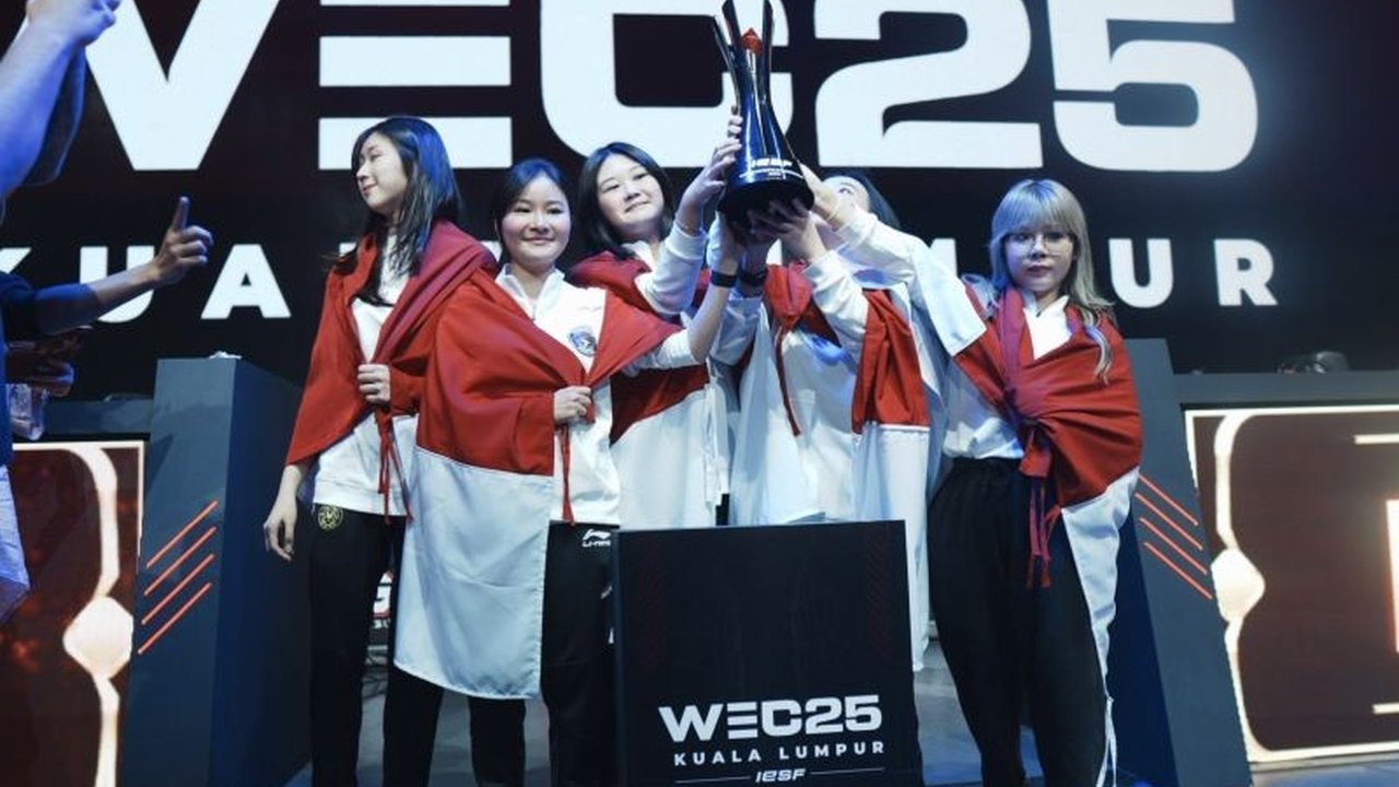 Timnas MLBB Putri Indonesia Juara IESF WEC 2025 Usai Kalahkan Kamboja 3-0