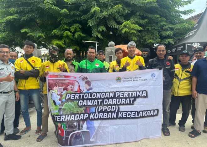 Jasa Raharja Pekalongan Bekali Driver Ojek Online Tegal Keterampilan PPGD untuk Tekan Fatalitas Kecelakaan