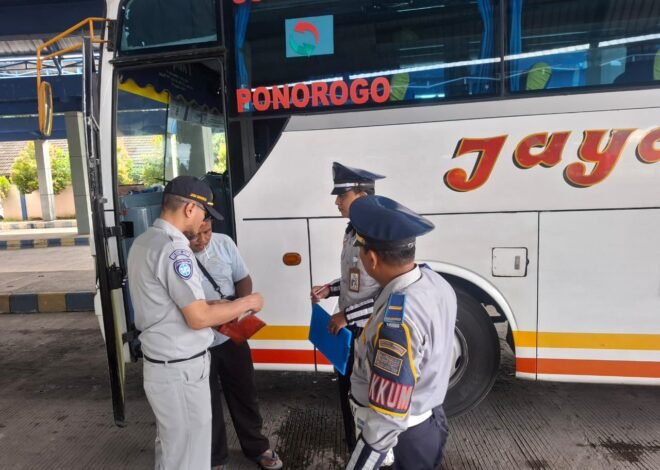Periksa Masa Laku DPWKP, Jasa Raharja Ikut Serta dalam Rampcheck di Terminal Maospati Ponorogo