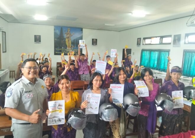 Jasa Raharja Jembrana Ikuti Kegiatan Police Go To School di SMA Negeri 2 Mendoyo, Edukasi Pelajar Tertib Berlalu Lintas