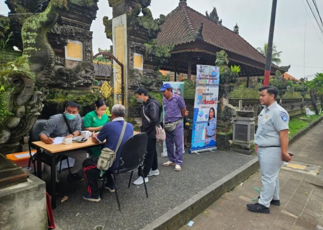 Jasa Raharja Bali Gelar MUKL di Pasar Desa Adat Blahkiuh Bersama Samsat Keliling Badung