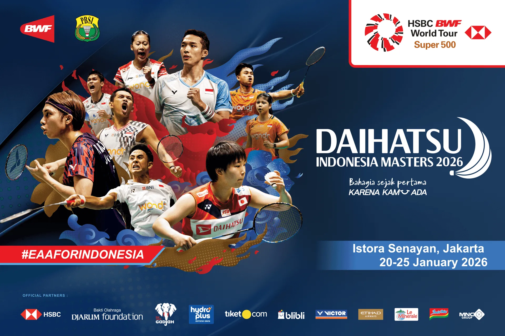 Tuan Rumah Siap Bangkit, Indonesia Andalkan 21 Pemain di Indonesia Masters 2026