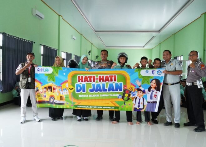 Ingatkan Risiko Penggunaan Kendaraan Bermotor ke Gen Z, Jasa Raharja Ngawi Harap Pelajar SMKN 1 Sine Cerdas Dalam Berkendara
