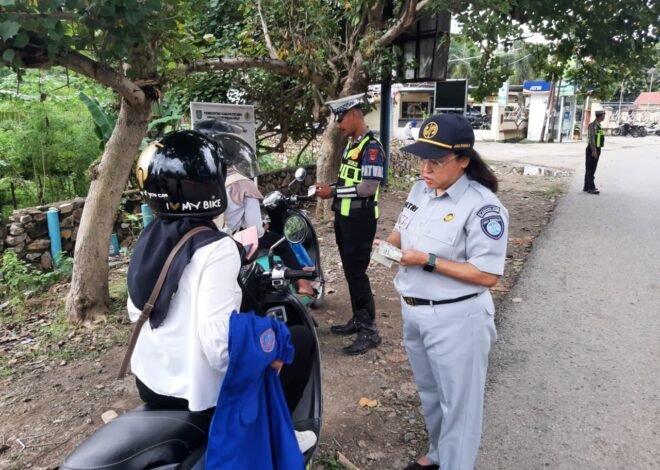 Tingkatkan Keselamatan Berkendara, Jasa Raharja Cabang Bima Bersama Stakeholder Gelar Operasi Gabungan di Sekitar Desa Panda