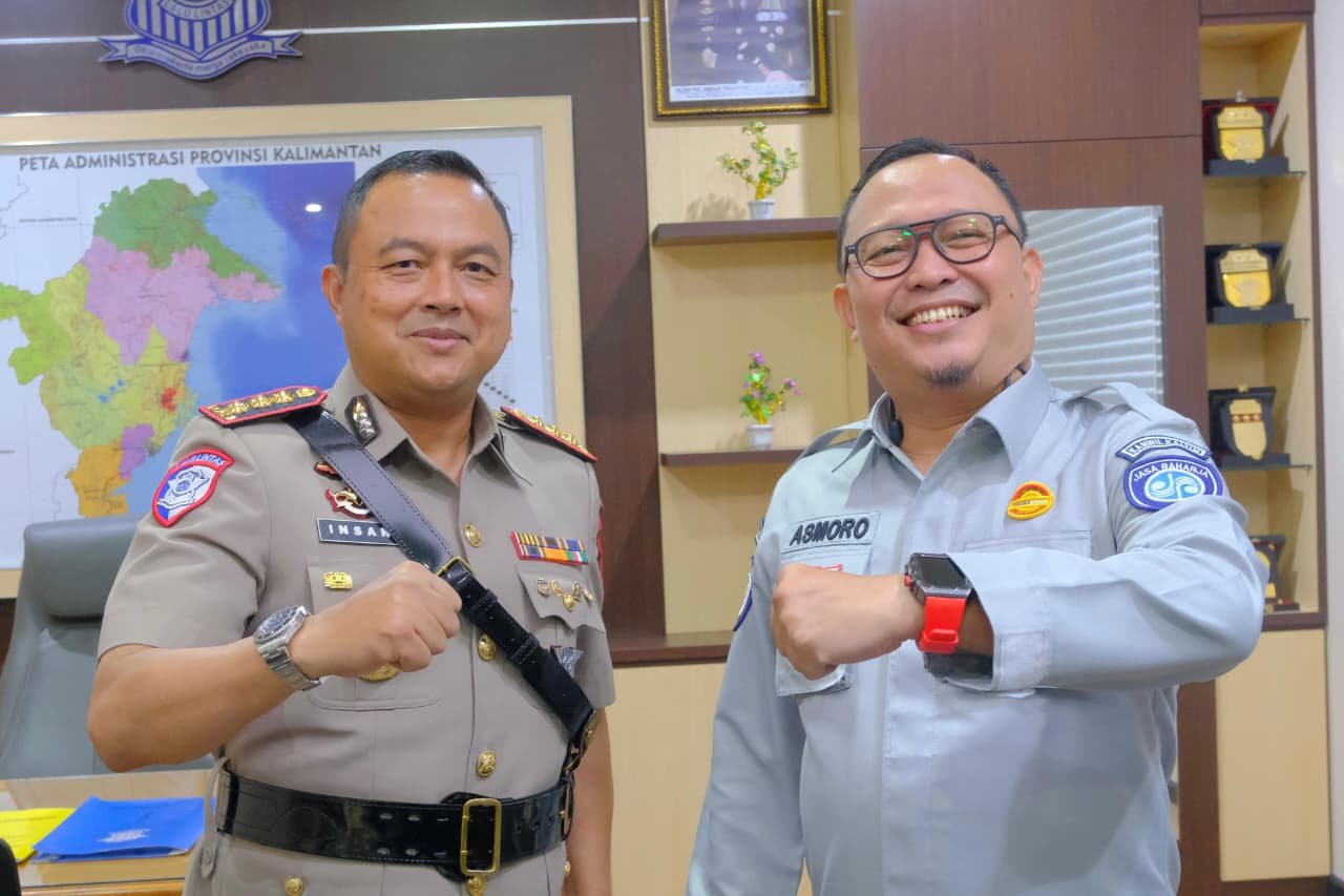 Jasa Raharja Kaltim Perkuat Sinergi Keselamatan Berlalu Lintas pada Momentum Pisah Sambut Dirlantas Polda Kaltim