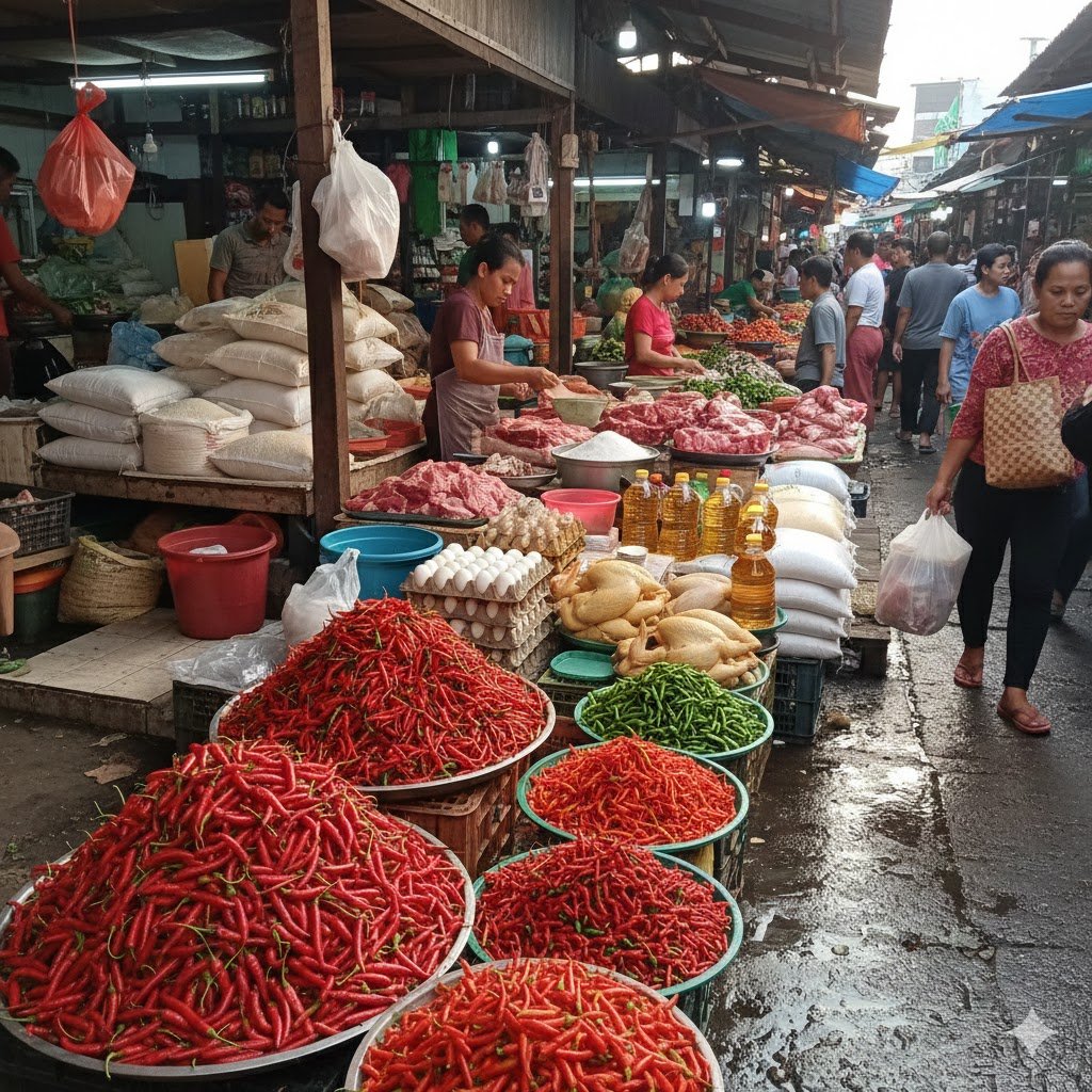 PIHPS: Harga Cabai, Telur, dan Minyak Goreng di Pasar Nasional