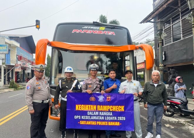 Jasa Raharja Cabang Tasikmalaya melalui PJ Samsat Kota Banjar Laksanakan Ramp Check dalam Rangka Ops Keselamatan Lodaya 2026