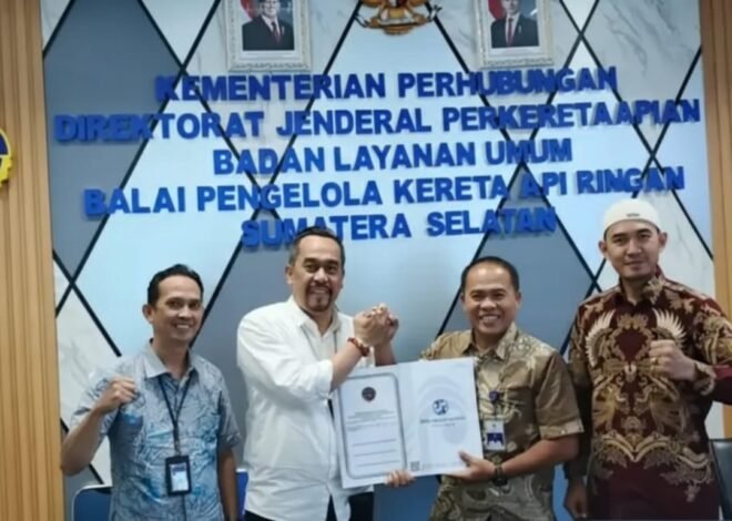 Jasaraharja Putera Hadirkan Perlindungan Asuransi bagi PenumpangLRT Sumatera Selatan