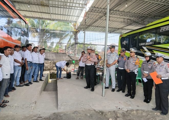 Jasa Raharja Cabang Pamekasan ikuti Rampcheck Bus AKAP dan AKDP di Wilayah Madura