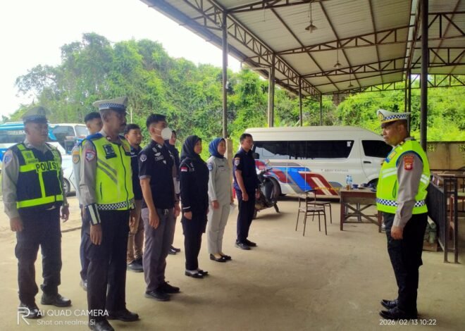 Jasa Raharja Kalbar Tergabung Dalam Kegiatan Rampcheck Operasi Keselamatan Kapuas 2026 di PO Bus TSM