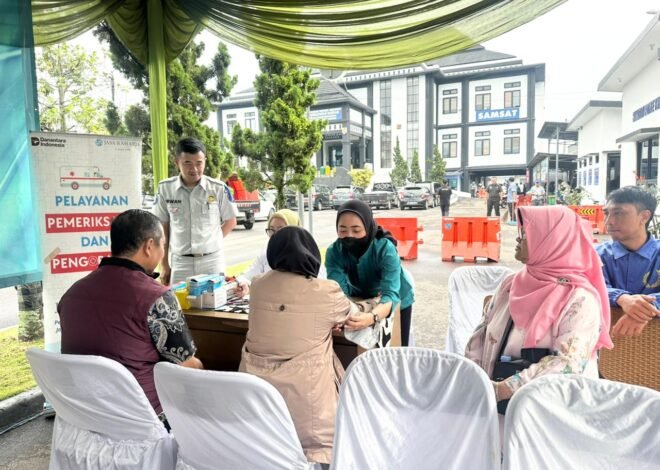 Jasa Raharja Kanwil Jabar Turut Sukseskan Kegiatan Bazzar Pangan Murah di Samsat Soreang