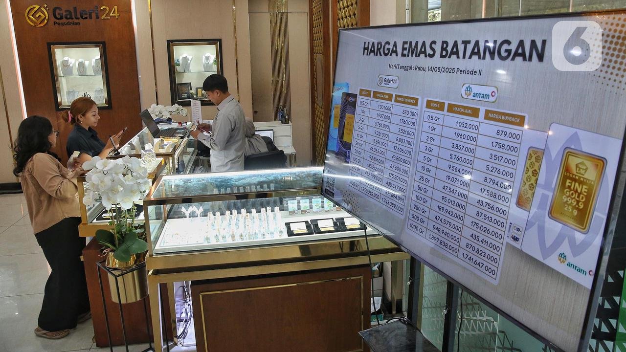 Update Harga Emas Pegadaian: Galeri24 dan UBS Turun Rp33.000/Gram