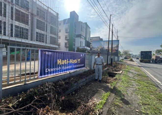 Jasa Raharja Kalbar Pasang Spanduk Himbauan Keselamatan di Kubu Raya dalam Rangka Siaga Lebaran 2026
