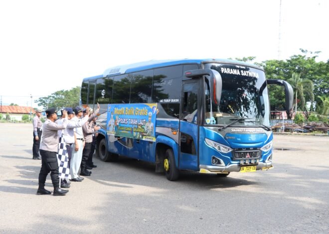 Jasa Raharja Kalsel Dampingi PelepasanMudik Balik Gratis Polres Tanah Laut