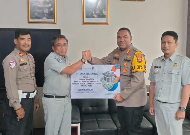 Jasa Raharja Wilayah Lampung Serahkan Hibah Pembangunan Pos Pelayanan Terpadu Begadang V untuk Dukung Siaga Lebaran 2026