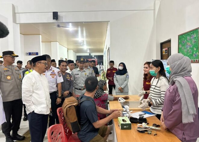 Jasa Raharja Cabang Mamuju Lakukan Kunjungan Posko Terpadu Bersama Gubernur Sulawesi Barat dan Forkopimda, Disertai Pemeriksaan Kesehatan Gratis di Terminal Simbuang A
