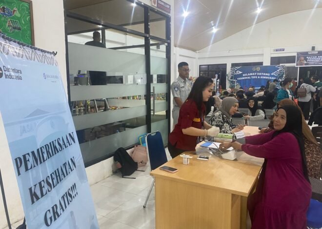 Jasa Raharja Cabang Mamuju Gelar Pemeriksaan Kesehatan Gratis (MUKL) Secara Rutin di Terminal Simbuang Selama Pam Lebaran 2026