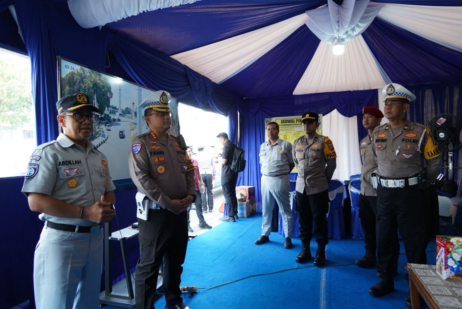 Jasa Raharja Bersama Ditlantas Polda Kalsel Tinjau Pos Pengamanan Jalur Wisata