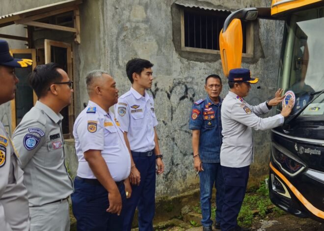 Jelang Angkutan Lebaran 2026, Jasa Raharja Cabang Metro bersama Mitra Gelar Ramp Check Armada 