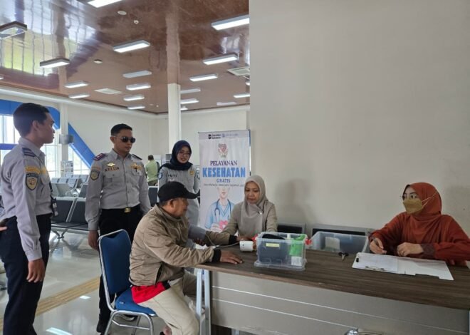 Dukung Mudik Aman dan Sehat, Jasa Raharja NTB Hadiri Layanan Kesehatan Gratis di Terminal Mandalika