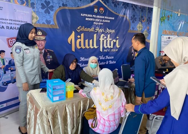 Jasa Raharja Sulsel Gelar Pemeriksaan Kesehatan Gratis bagi Pemudik di Pelabuhan Makassar