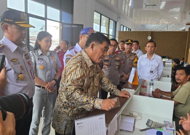 Peninjauan kesiapan terminal malalayang dalam menghadapi periode angkutan lebaran 1447 H Tahun 2026 oleh Gubernur Sulawesi Utara bersama Jasa Raharja