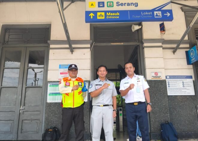 Jasa Raharja Kanwil Banten Lakukan Kunjungan ke PT Kereta Api Indonesia Stasiun Serang