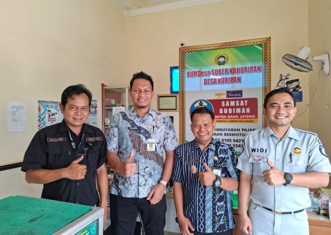 Jasa Raharja Bersama UPPD Samsat Cilacap Lakukan Monitoring dan Evaluasi Kinerja Samsat Budiman di Desa Kuripan