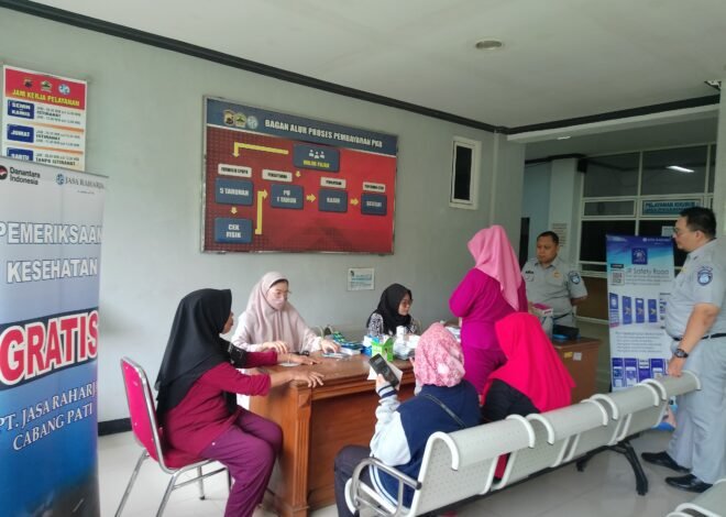 Jasa Raharja Cabang Pati Gelar Layanan Kesehatan Gratis Melalui Giat MUKL di Samsat Pati