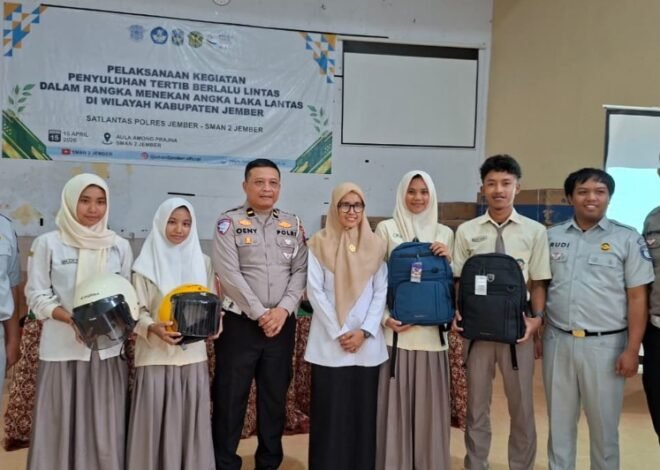 Jasa Raharja dan Satlantas Polres Jember Gelar Edukasi Keselamatan di SMAN 2 Jember, Tekankan Pentingnya Disiplin Berkendara Sejak Dini
