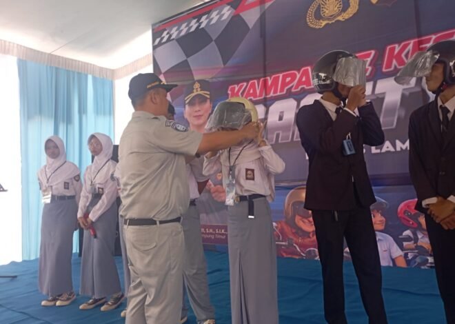 Kampanye Safety Riding di Lampung Timur, Ratusan Pelajar Diedukasi Keselamatan Berlalu Lintas