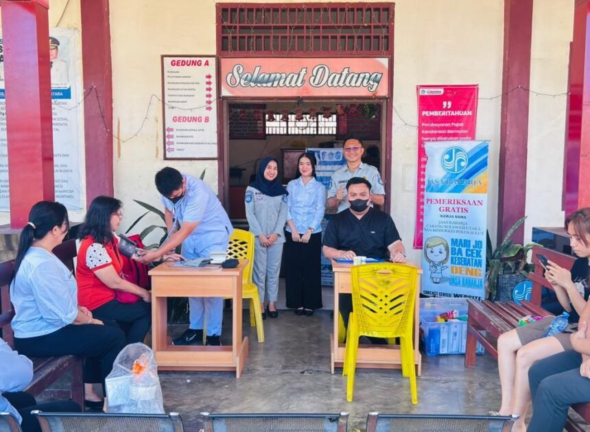 Jasa Raharja Sulawesi Utara Gelar Pengobatan Gratis di Samsat Amurang