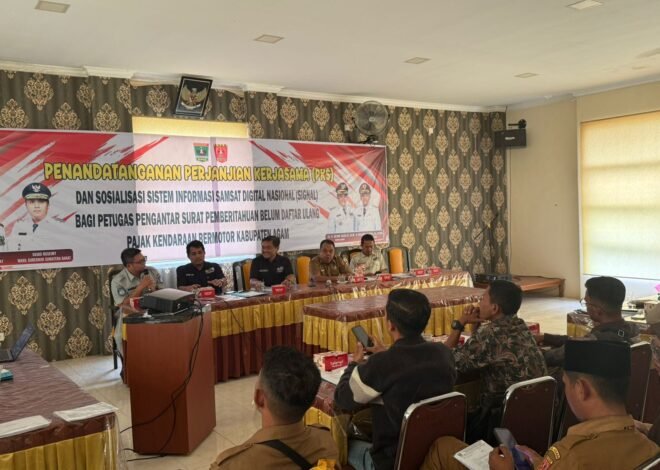 Jasa Raharja Sumbar Dorong Optimalisasi Penerimaan PKB dan SWDKLLJ Melalui Penandatanganan PKS dan Sosialisasi SIGNAL di Kabupaten Agam