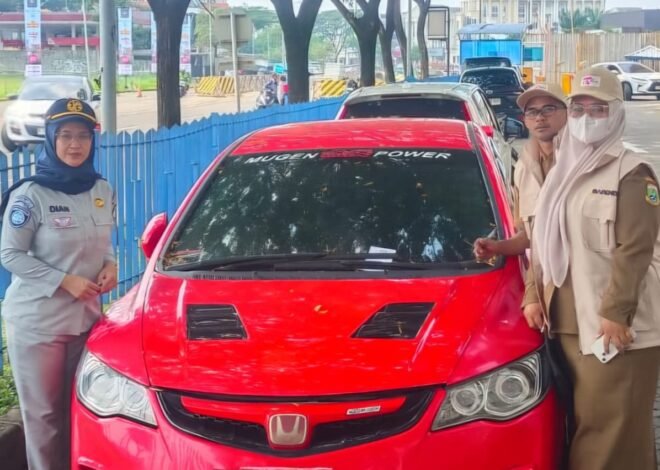 Jasa Raharja Cabang Tangerang Bersama Stakeholder Laksanakan Giat Operasi Khusus Kepada Pemilik Kendaraan di Pasar Modern Paramount Kelapa Dua Kab. Tangerang