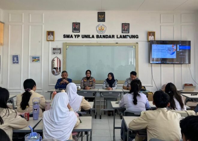 Jasa Raharja Lampung Gelar Safety Campaign dan PPKL di SMA YP Unila, Upaya Tekan Angka Kecelakaan di Bandar Lampung