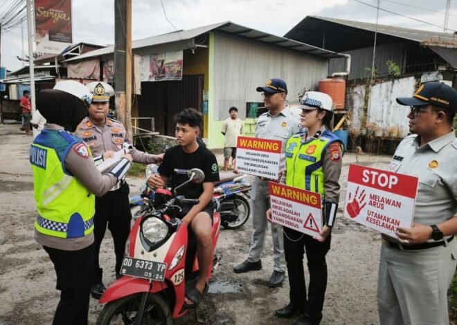 Sinergi Jasa Raharja dan Ditlantas Polda Sulsel: Gelar Patroli dan Safety Campaign di Titik Rawan Makassar