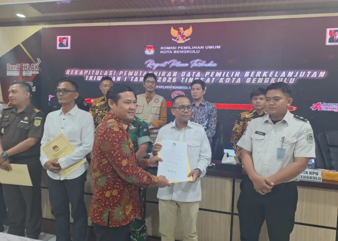 KPU Bengkulu Tetapkan Rekapitulasi Data Pemilih Berkelanjutan Triwulan I
