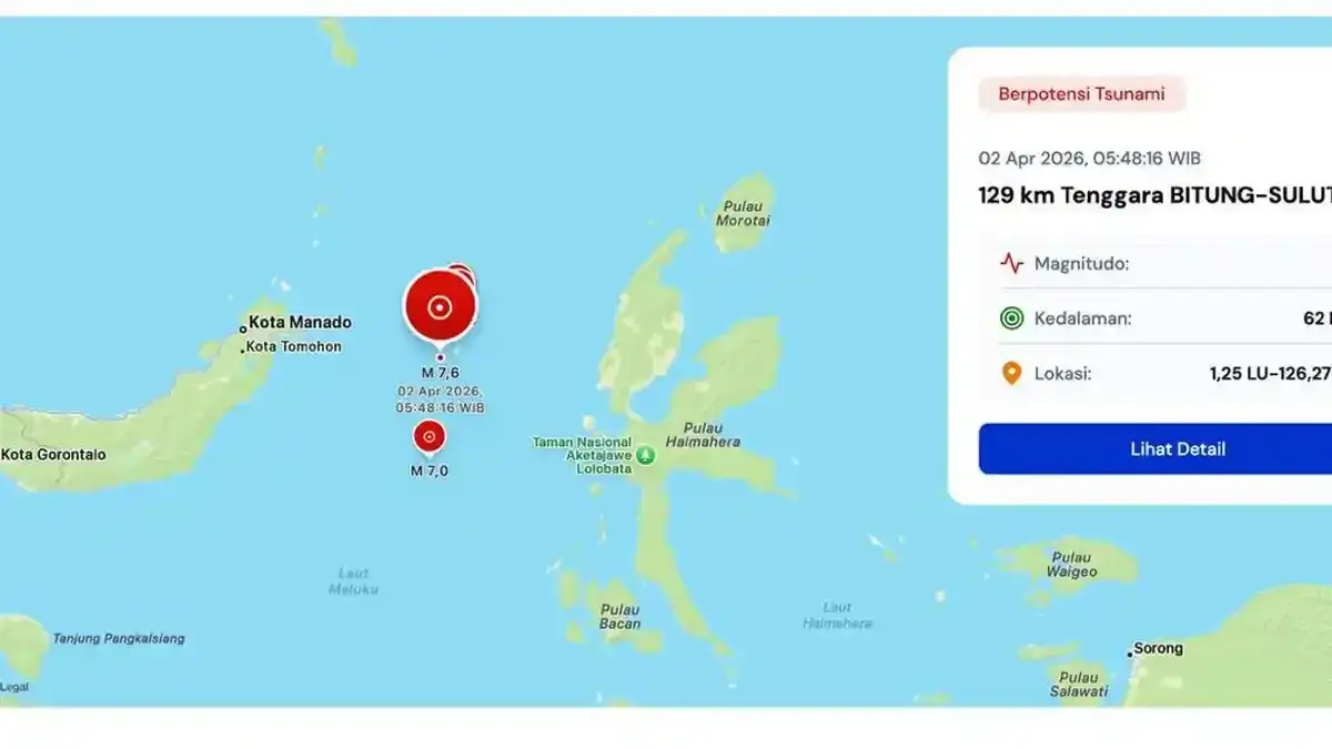 BNPB: Gempa Bitung-Ternate Sebabkan Korban Jiwa dan Gelombang Tsunami