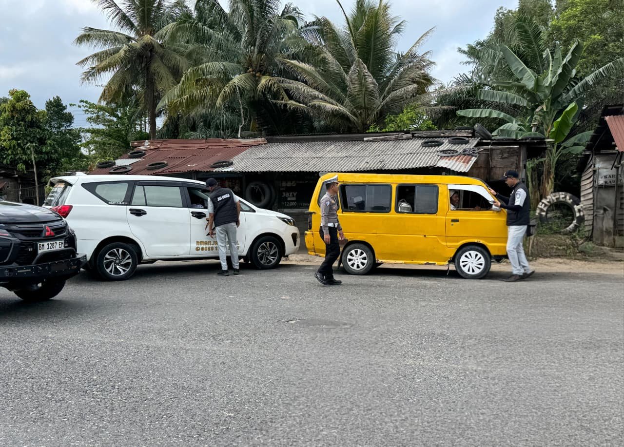 Jasa Raharja Dumai Bersama Polres Bengkalis Laksanakan Uji Petik Angkutan Umum