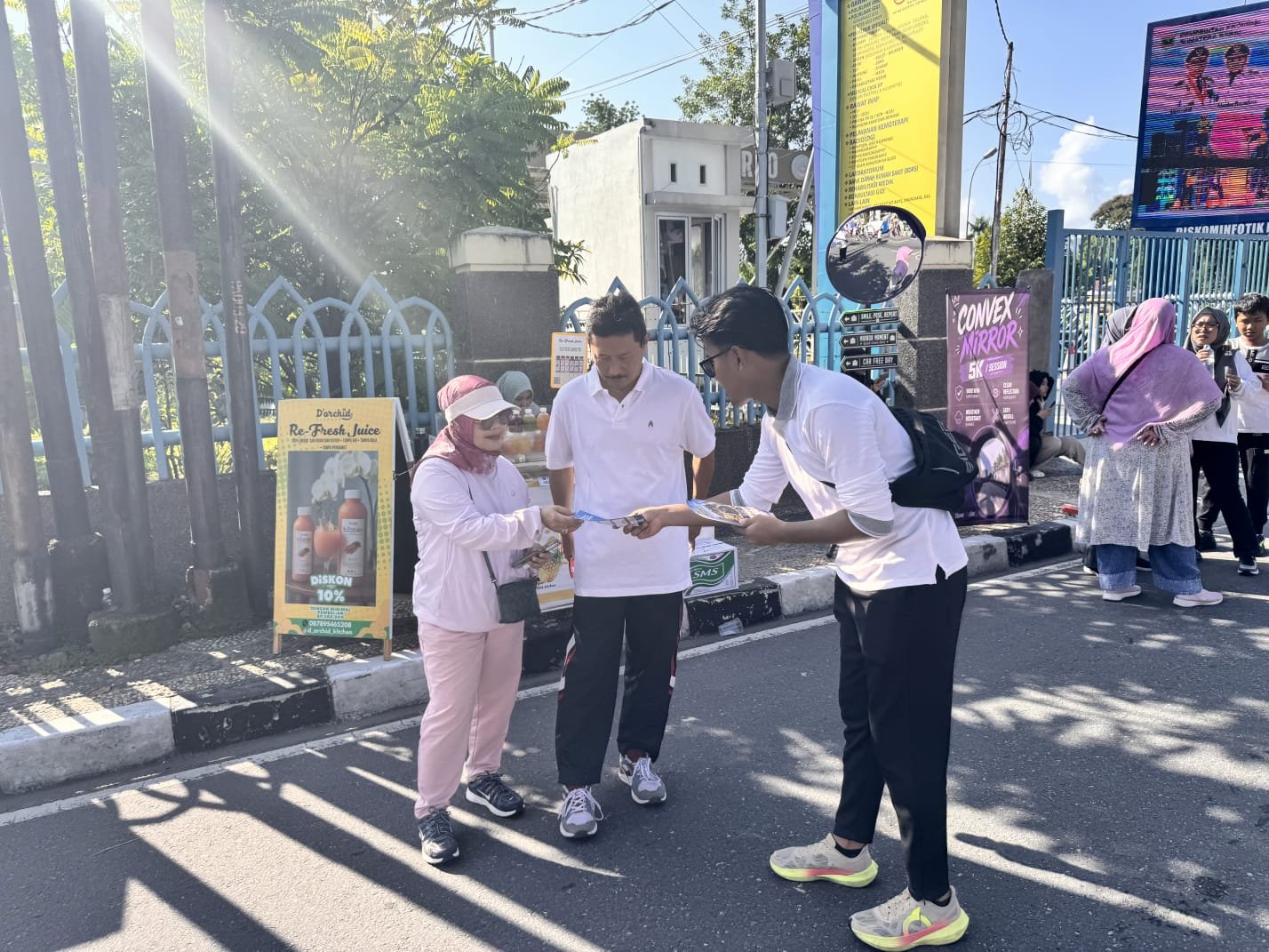 Jasa Raharja Sumatera Barat Sosialisasikan Fitur Lapor Laka pada Aplikasi JRku di CFD Padang