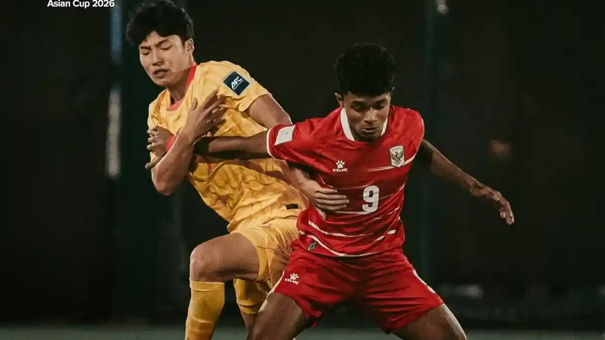 Garuda Muda Solid, Indonesia Imbang 0-0 Lawan China di Babak Pertama