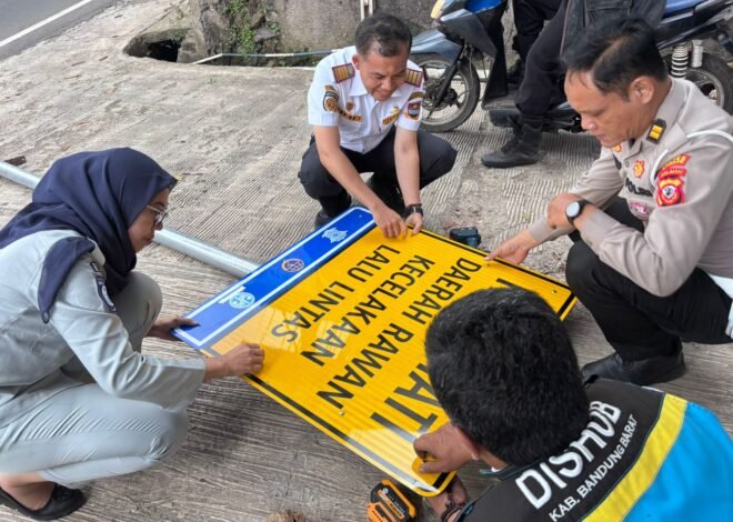 Tekan Angka Kecelakaan, Jasa Raharja Jabar Kolaborasi dengan Dishub KBB dan Polres Cimahi melalui FKLL dan Pemasangan Rambu