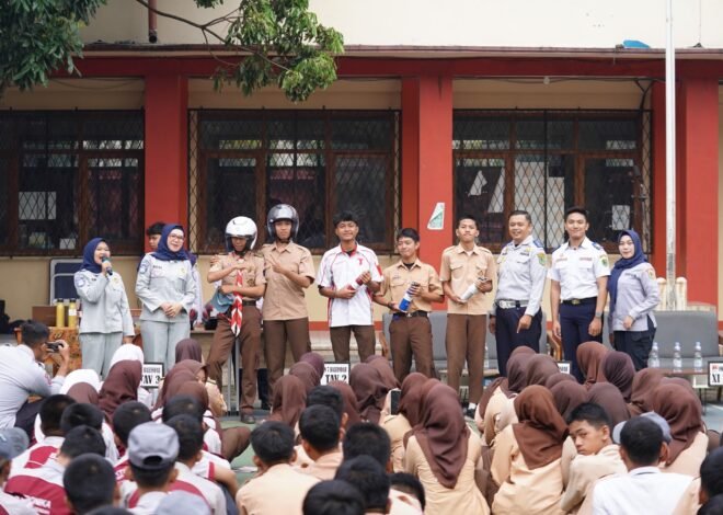 Jasa Raharja Jabar Kolaborasi Bersama Dishub Kabupaten Bandung dalam Giat Safety Campaign di SMKN 7 Baleendah
