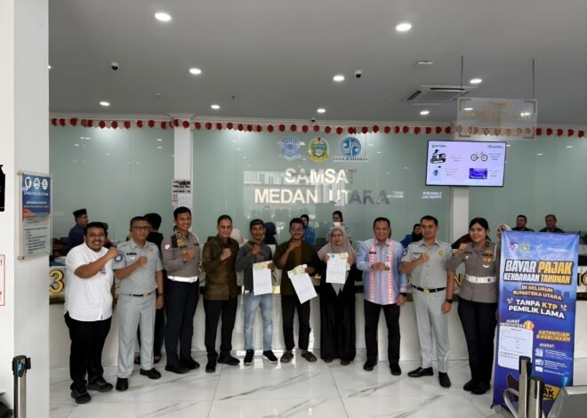 Komitmen Nyata Tingkatkan Pelayanan Samsat : Tim Pembina Samsat Prov Sumatera Utara Launching Program Bayar Pajak Kendaraan Tahunan Tanpa KTP Pemilik Lama