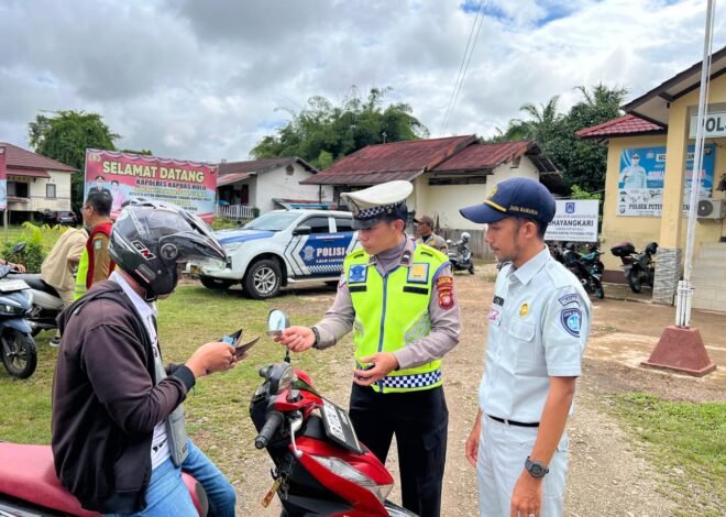 Jasa Raharja Putussibau Bersama Tim Pembina Samsat Kapuas Hulu Gelar Operasi Gabungan di Putussibau Utara