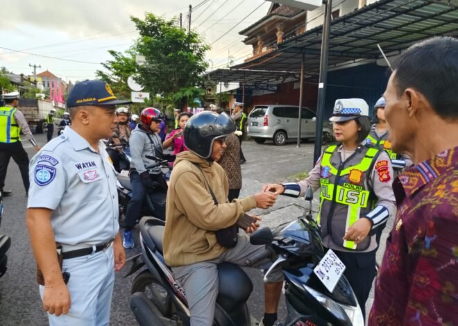 Razia Gabungan di Depan Kantor Samsat Klungkung, Dorong Kepatuhan Pajak dan Keselamatan Berlalu Lintas