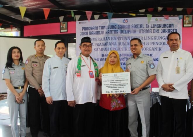 Bersinergi menjaga lingkungan, bersama membangun Jakarta Jasa Raharja Kantor Wilayah Utama DKI Jakarta Salurkan Bantuan Bank Sampah melalui Program CSV