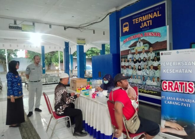 Jamin Keselamatan Penumpang, Jasa Raharja Pati Gelar Layanan Kesehatan Gratis di Terminal Jati Kudus