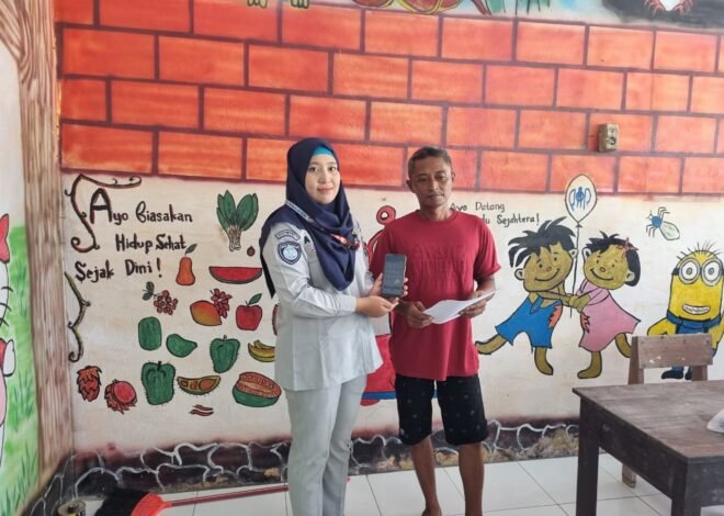 Jasa Raharja Kalteng dan UPT PPD Kotawaringin Barat Gelar Sosialisasi Kesamsatan dan Keselamatan Berlalu Lintas di Pangkalan Banteng